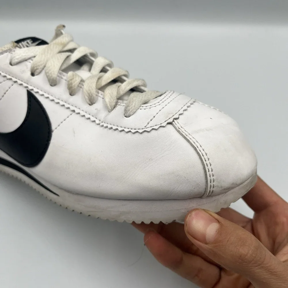 2018 Nike Cortez Retro Classic White Black Shoes Women's Sz 8.5 (807471-101)